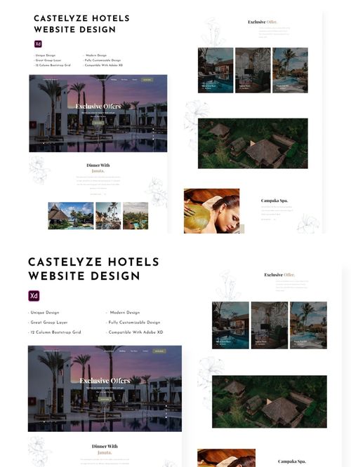 酒店網站設計 模板與素材的完美融合