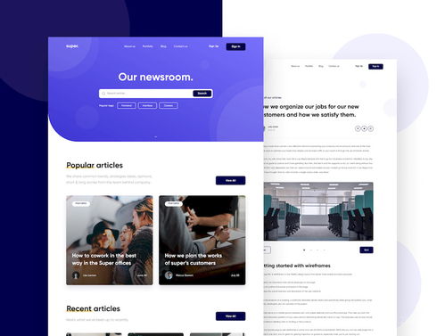 服務型初創公司網站界面設計模板指南
